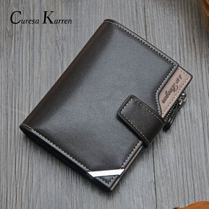 Genuine Leather Fashion wallet vertical multi-function