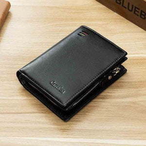 Genuine Leather Fashion wallet vertical multi-function