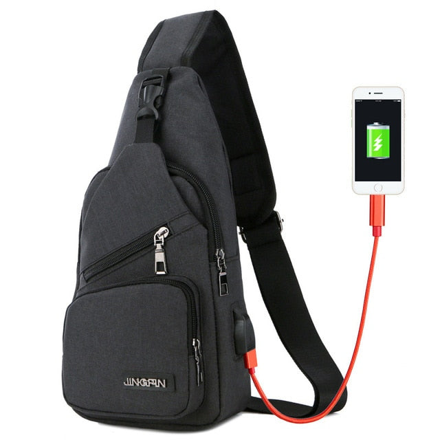 USB Charging Cross Body Bag