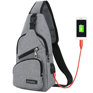 USB Charging Cross Body Bag