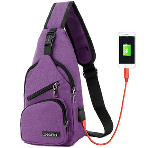 USB Charging Cross Body Bag