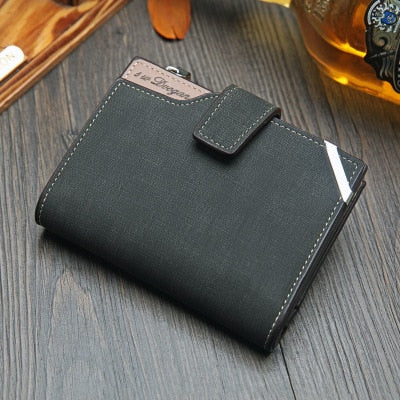 Genuine Leather Fashion wallet vertical multi-function