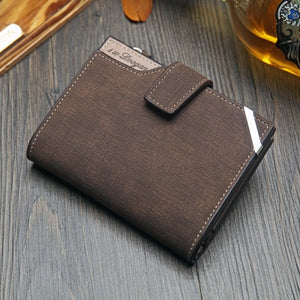 Genuine Leather Fashion wallet vertical multi-function