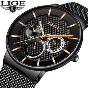 Relogio Masculino New Fashion Watch Men LIGE Top Brand Sport