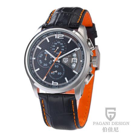 PAGANI DESIGN Luxury Fashion Watch Leather Strap Quartz TH